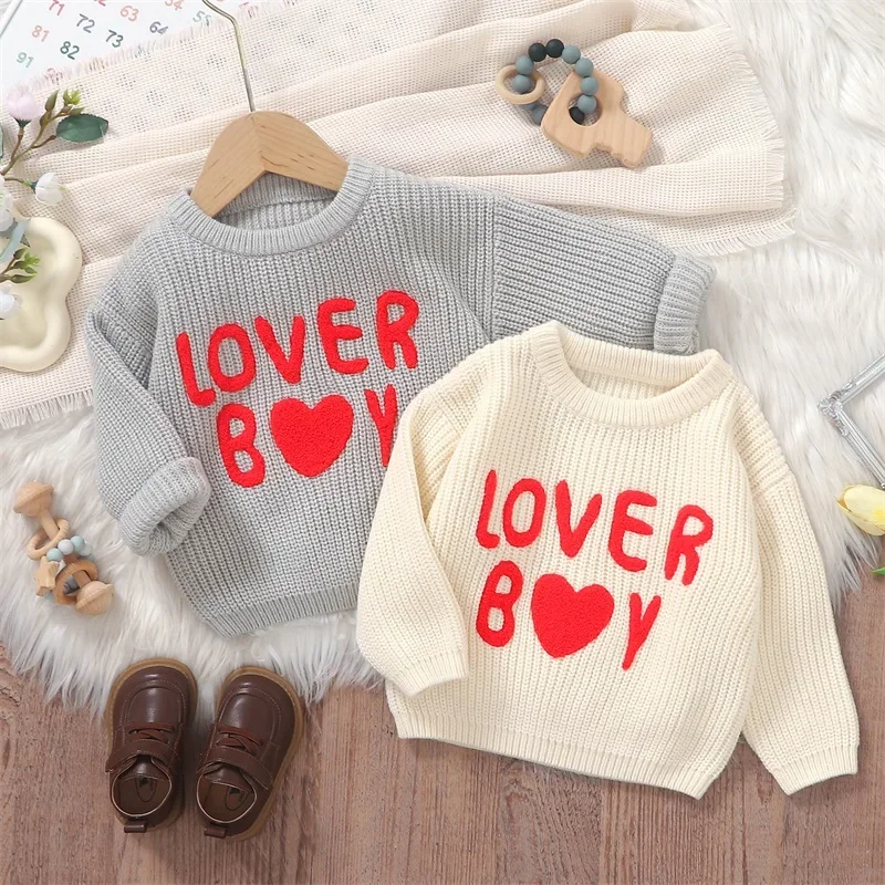 Tregren Autumn Winter Sweaters Casual Long Sleeve Heart Letter Embroidery Knit Sweater Baby Boy Pullover Sweaters Infant Clothes
Tregren Autumn Winter Sweaters Casual Long Sleeve Heart Letter Embroidery Knit Sweater Baby Boy Pullover Sweaters Infant Clothes