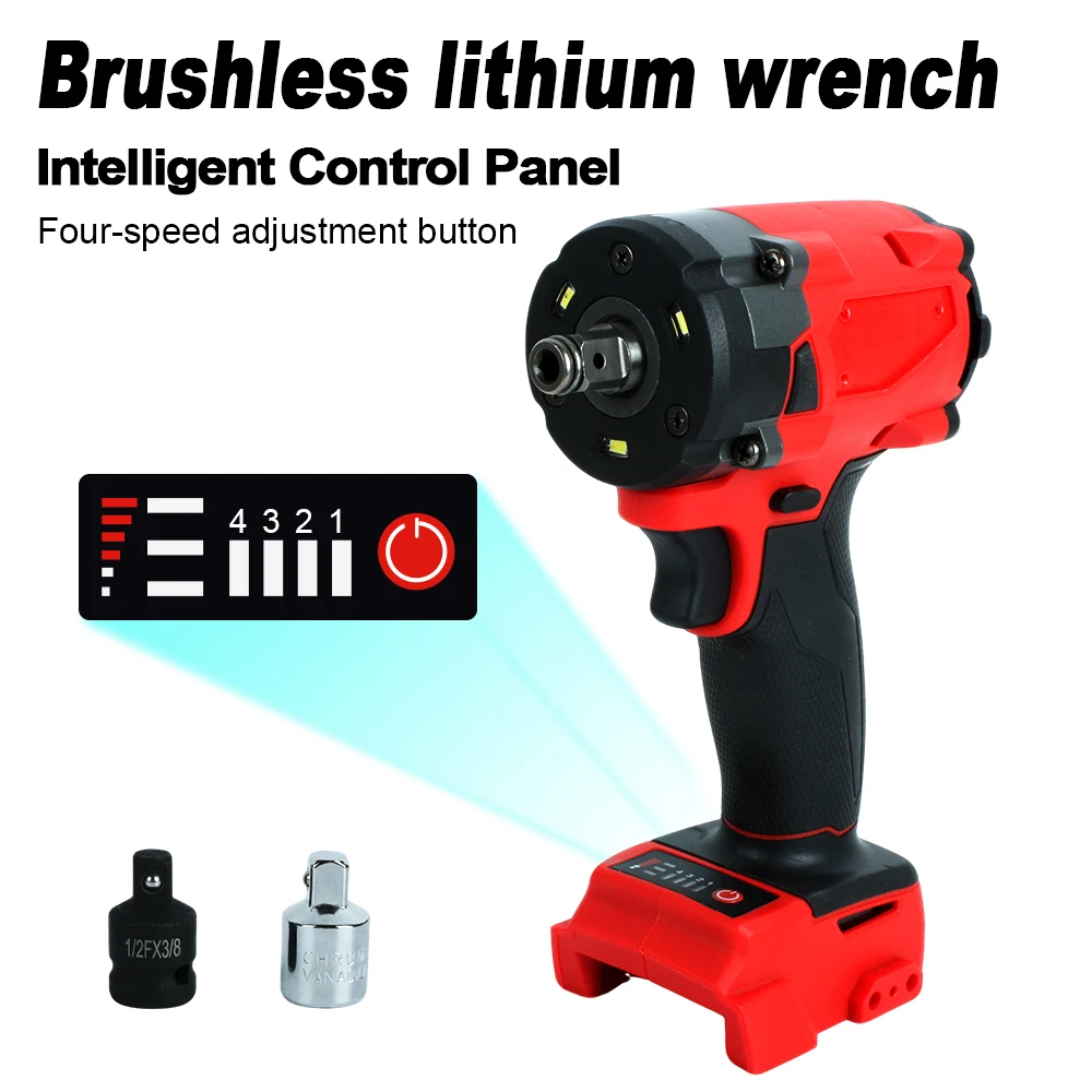 Бесщеточный ударный гайковерт с высоким крутящим моментом, аккумуляторный, для авторемонта, пневматический молоток, электрический гайковерт для Milwaukee
Бесщеточный ударный гайковерт с высоким крутящим моментом, аккумуляторный, для авторемонта, пневматический молоток, электрический гайковерт для Milwaukee