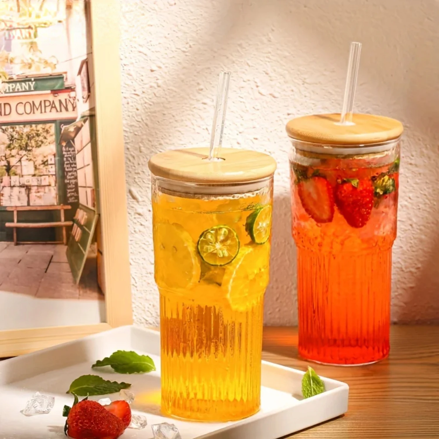 500ml Ribbed Glassware Glass Cup With Lid and Straw Drinking Glasses Cocktail Beer Iced Coffee Mug Juice Tea Cup Water Cups
500ml Ribbed Glassware Glass Cup With Lid and Straw Drinking Glasses Cocktail Beer Iced Coffee Mug Juice Tea Cup Water Cups