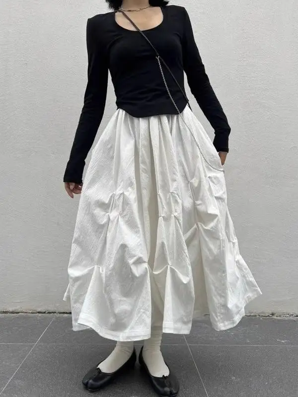 Women's White A-line Skirt Vintage Y2k Long Skirt Harajuku 90s Aesthetic Bandage Asymmetrical Skirts Fashion 2000s Clothes
Women's White A-line Skirt Vintage Y2k Long Skirt Harajuku 90s Aesthetic Bandage Asymmetrical Skirts Fashion 2000s Clothes