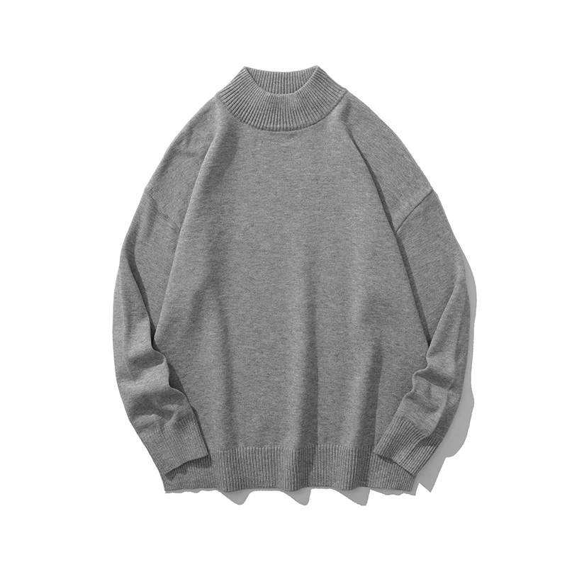 Men's Half High Collar Sweaters Autumn and Winter Standard Bottom Trendy All-match Solid Color Long Sleeved Loose Knitted Tops
Men's Half High Collar Sweaters Autumn and Winter Standard Bottom Trendy All-match Solid Color Long Sleeved Loose Knitted Tops