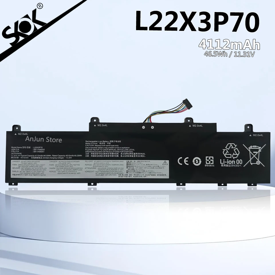 L22B3P70 Аккумулятор L22D3P70 L22L3P70 L22M3P70 L22X3P70 SB11H56251 11,31 В 4112 мАч 46,5 Втч для ноутбука Lenovo L14 GEN 4 Series
L22B3P70 Аккумулятор L22D3P70 L22L3P70 L22M3P70 L22X3P70 SB11H56251 11,31 В 4112 мАч 46,5 Втч для ноутбука Lenovo L14 GEN 4 Series