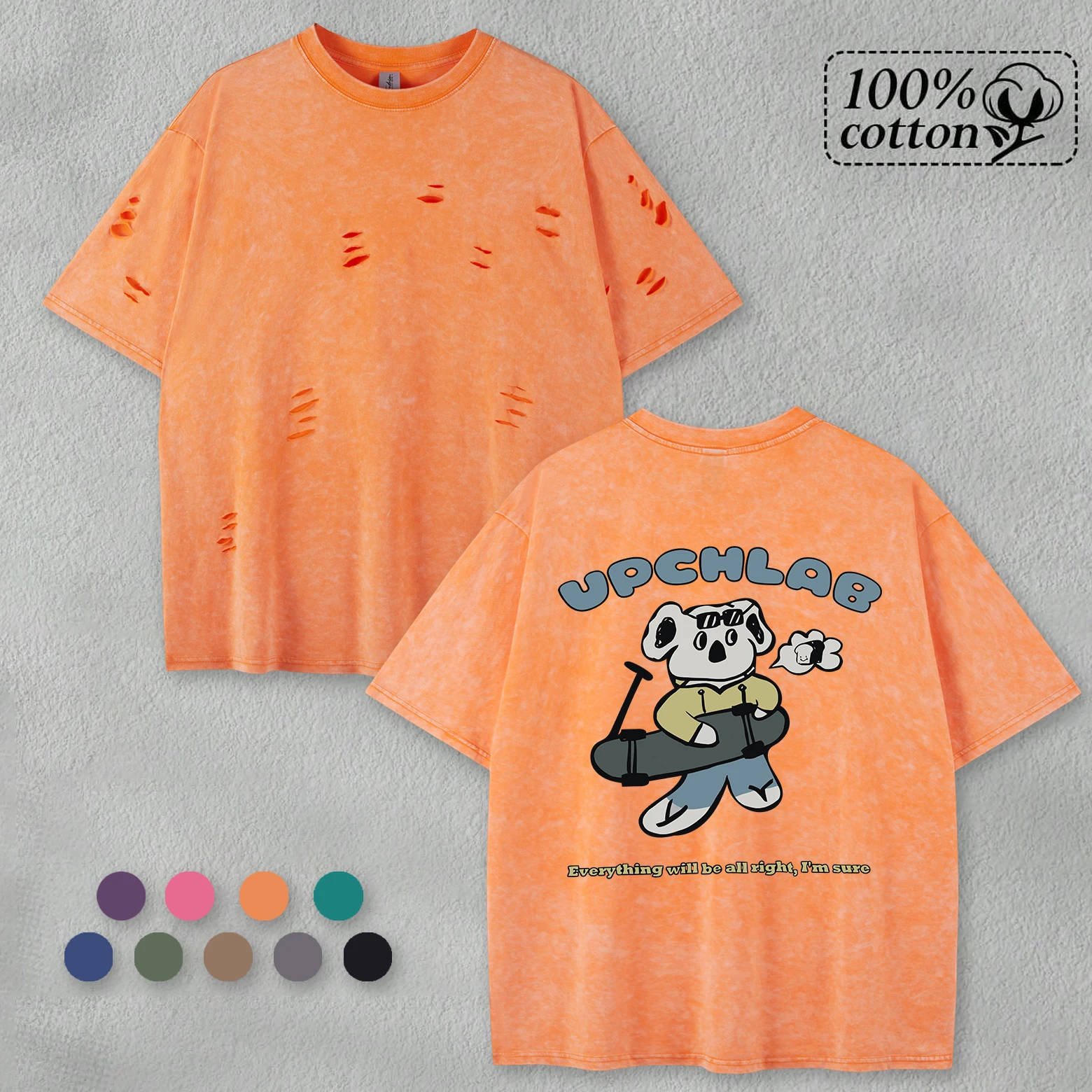 Футболка «Puppy Who Loves Skateboarding» с потертыми отверстиями, мужские летние футболки с круглым вырезом, мягкий хлопковый топ, повседневный креативный унисекс с коротким рукавом
Футболка «Puppy Who Loves Skateboarding» с потертыми отверстиями, мужские летние футболки с круглым вырезом, мягкий хлопковый топ, повседневный креативный унисекс с коротким рукавом