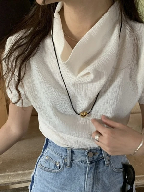 Ele Женская футболка ort Sve Chic Summer Design High Ne Bubble Sve Unique Sle Fem Top Faionable Trend
Ele Женская футболка ort Sve Chic Summer Design High Ne Bubble Sve Unique Sle Fem Top Faionable Trend