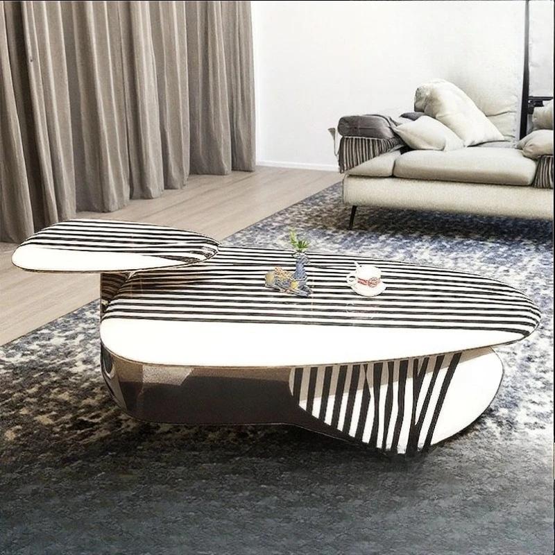 Light luxury stainless steel high and low zebra tea table designer living room small apartment marble coffee table combination
Light luxury stainless steel high and low zebra tea table designer living room small apartment marble coffee table combination