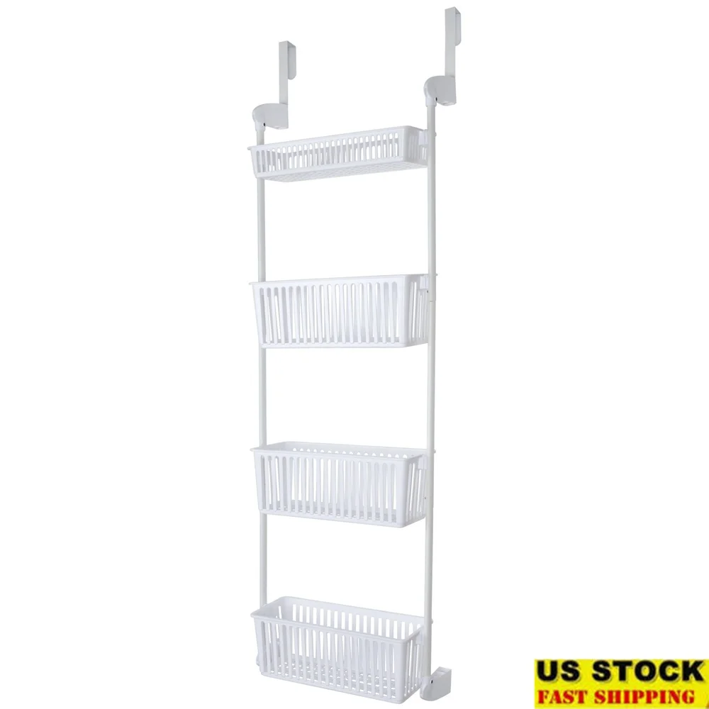 4-Tier Over-The-Door Pantry Organizer with Deep Baskets Storage Solution Easy Setup Hooks Space Saving Kitchen Bathroom Storage 
4-Tier Over-The-Door Pantry Organizer with Deep Baskets Storage Solution Easy Setup Hooks Space Saving Kitchen Bathroom Storage