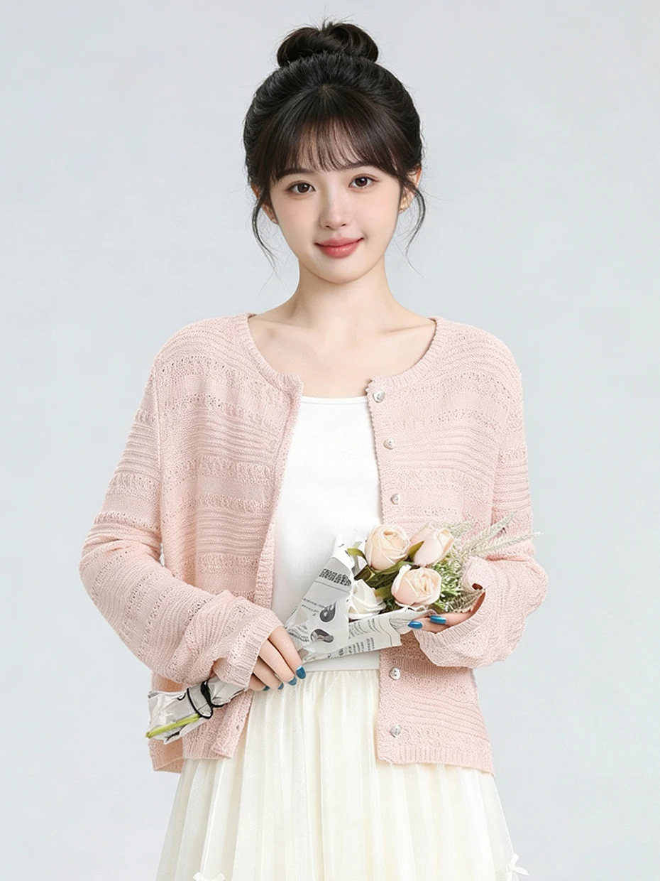 Sweet Lady Style Short Thin Knitted Open Cardigan Women's Outerwear Halter Design round Neck Korean Version Slim Fit Summer O...
Sweet Lady Style Short Thin Knitted Open Cardigan Women's Outerwear Halter Design round Neck Korean Version Slim Fit Summer O...