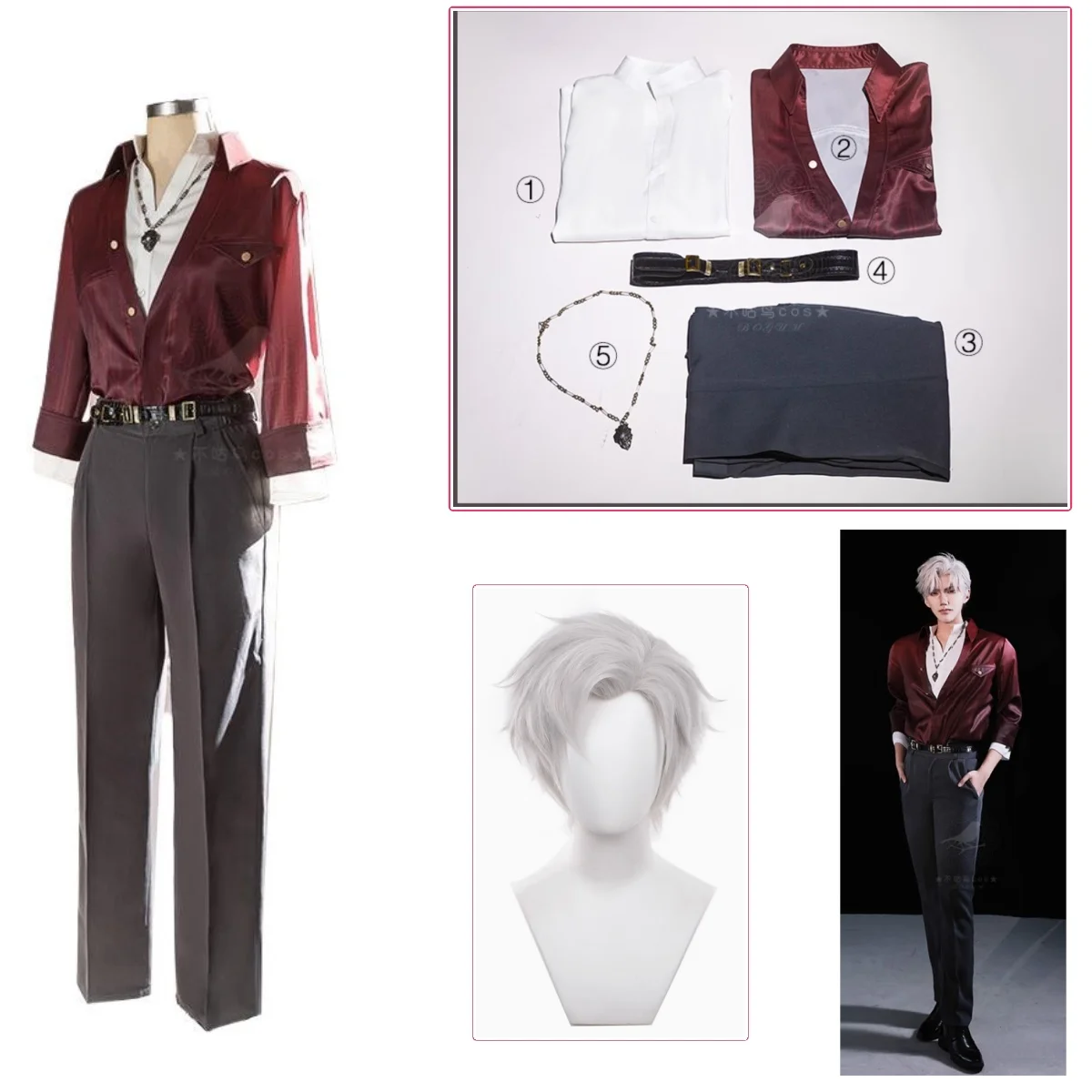 Силус Косплей Игра Любовь и Глубокий Космический Костюм Винно Красные Рубашки Брюки Униформа Циньче Хэллоуин Рождество Мужской Наряд Для Ролевых Игр
Силус Косплей Игра Любовь и Глубокий Космический Костюм Винно Красные Рубашки Брюки Униформа Циньче Хэллоуин Рождество Мужской Наряд Для Ролевых Игр