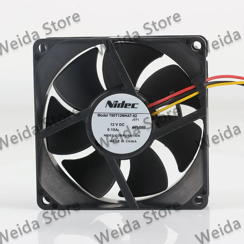 New Original NIDEC 80X80X25MM T80T12MHA7-52 12V 0.10A 8CM 8025 three-wire ultra-quiet cooling fan
New Original NIDEC 80X80X25MM T80T12MHA7-52 12V 0.10A 8CM 8025 three-wire ultra-quiet cooling fan