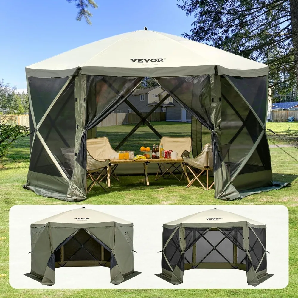 12x12ft Pop Up Gazebo Tent with Mosquito Netting, 6 Removable Wind Panels & 2 Mesh Windows, Outdoor Canopy Shelter for Patio
12x12ft Pop Up Gazebo Tent with Mosquito Netting, 6 Removable Wind Panels & 2 Mesh Windows, Outdoor Canopy Shelter for Patio