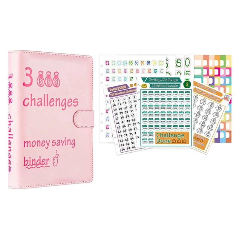 100 Envelopes Challenge Binder Budget Binder Savings Challenges Book Money Saving Planner, Pink
100 Envelopes Challenge Binder Budget Binder Savings Challenges Book Money Saving Planner, Pink