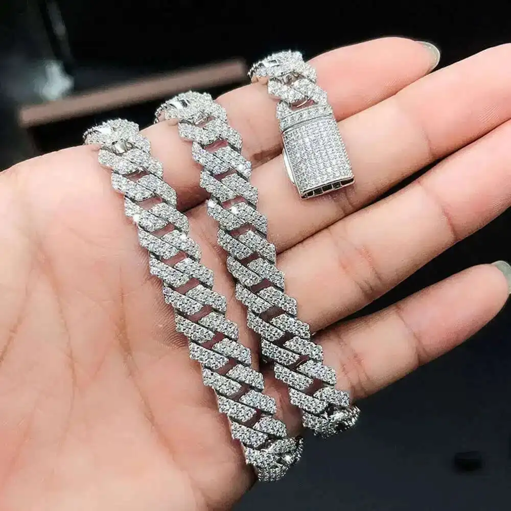 Fine Jewelry Necklace Mens Woman Sterling Silver Vvs1 Moissanite Diamond Cuban Link Chain Iced Out Custom Hip Hop Jewelry
Fine Jewelry Necklace Mens Woman Sterling Silver Vvs1 Moissanite Diamond Cuban Link Chain Iced Out Custom Hip Hop Jewelry