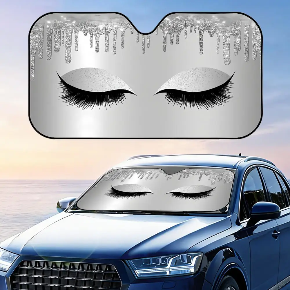 Pink Glittering Eyelash Sun Visor Reusable Aluminum Foil Windshield UV Protection Heat Insulation Cover Sun Visor Shade
Pink Glittering Eyelash Sun Visor Reusable Aluminum Foil Windshield UV Protection Heat Insulation Cover Sun Visor Shade
