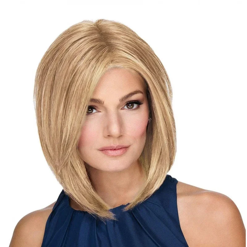 Fashion Women's Layered Short Brown Mix Blond Straight Human Hair Wigs 12 Inch
Fashion Women's Layered Short Brown Mix Blond Straight Human Hair Wigs 12 Inch