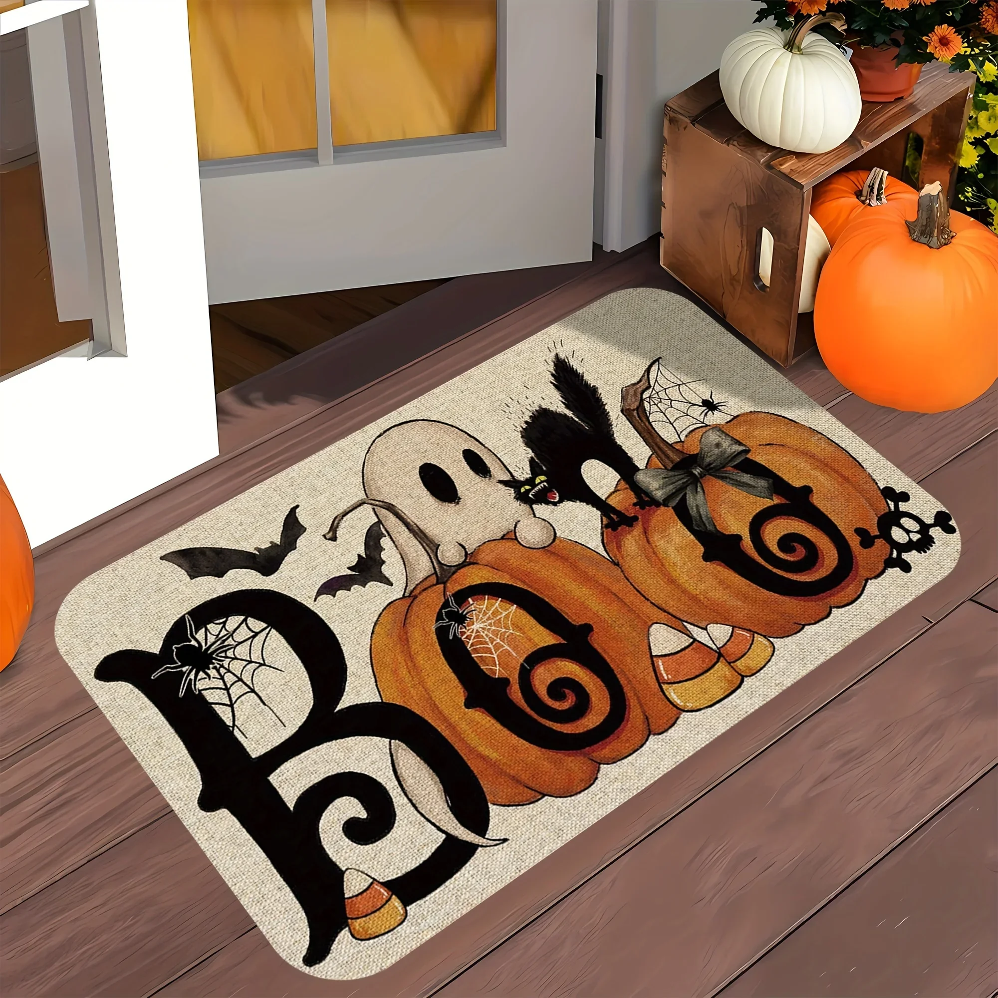 Halloween Ghost Pumpkin Pattern Welcome Doormat Rug - Machine Washable - Suitable for Bathroom Living Room, Halloween Decoration
Halloween Ghost Pumpkin Pattern Welcome Doormat Rug - Machine Washable - Suitable for Bathroom Living Room, Halloween Decoration