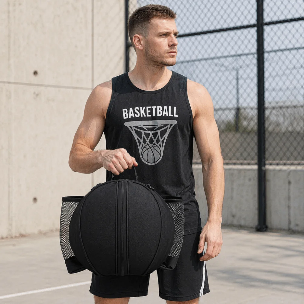 Round Basketball Bag Detachable Shoulder Strap Double Mesh Pockets Sports Ball Carrier Oxford Fabric Anti-Tearing
Round Basketball Bag Detachable Shoulder Strap Double Mesh Pockets Sports Ball Carrier Oxford Fabric Anti-Tearing