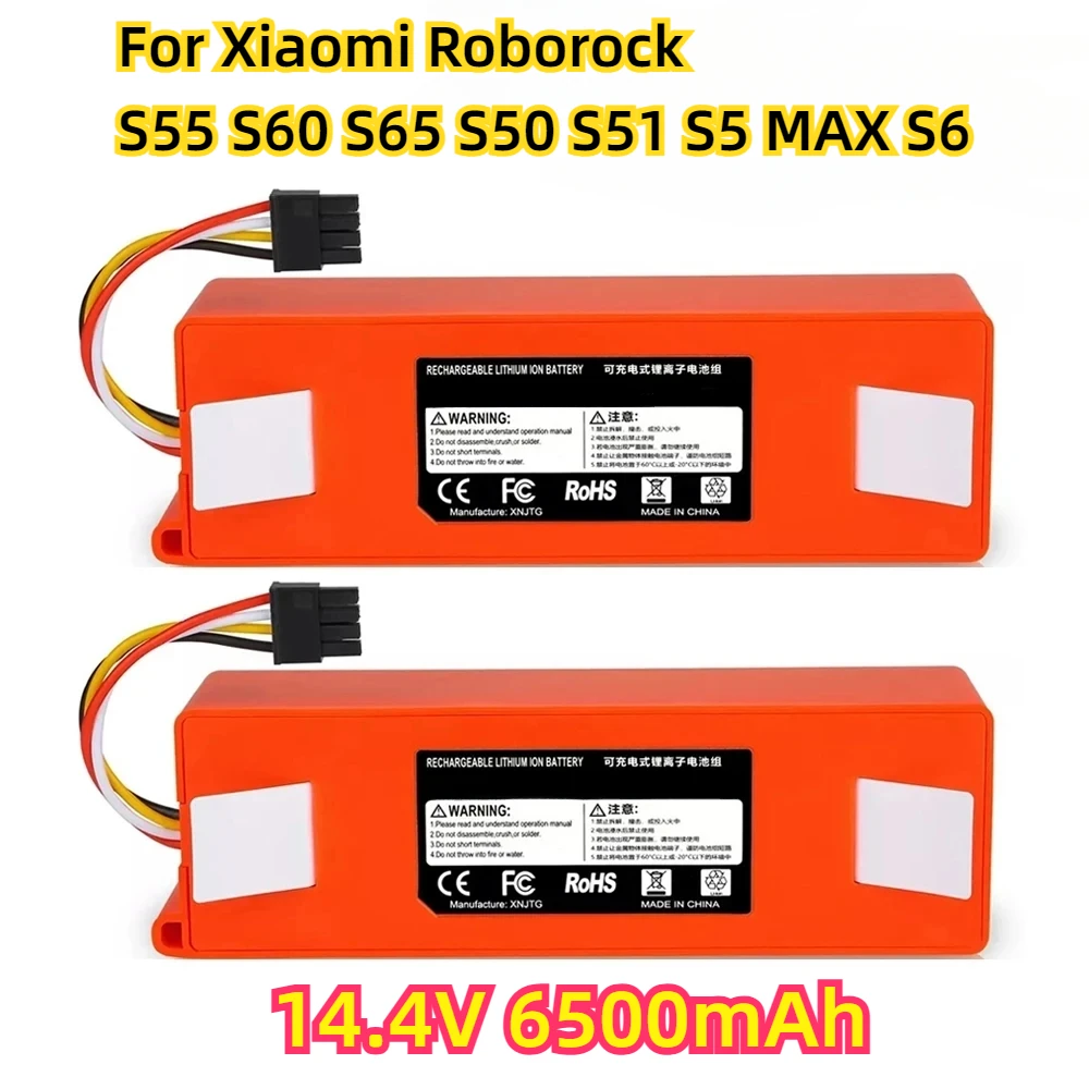 For Xiaomi Roborock S55 S60 S65 S50 S51 S5 MAX S6 Parts 14.4V 6500mAh Robotic Vacuum Cleaner Replacement Battery
For Xiaomi Roborock S55 S60 S65 S50 S51 S5 MAX S6 Parts 14.4V 6500mAh Robotic Vacuum Cleaner Replacement Battery