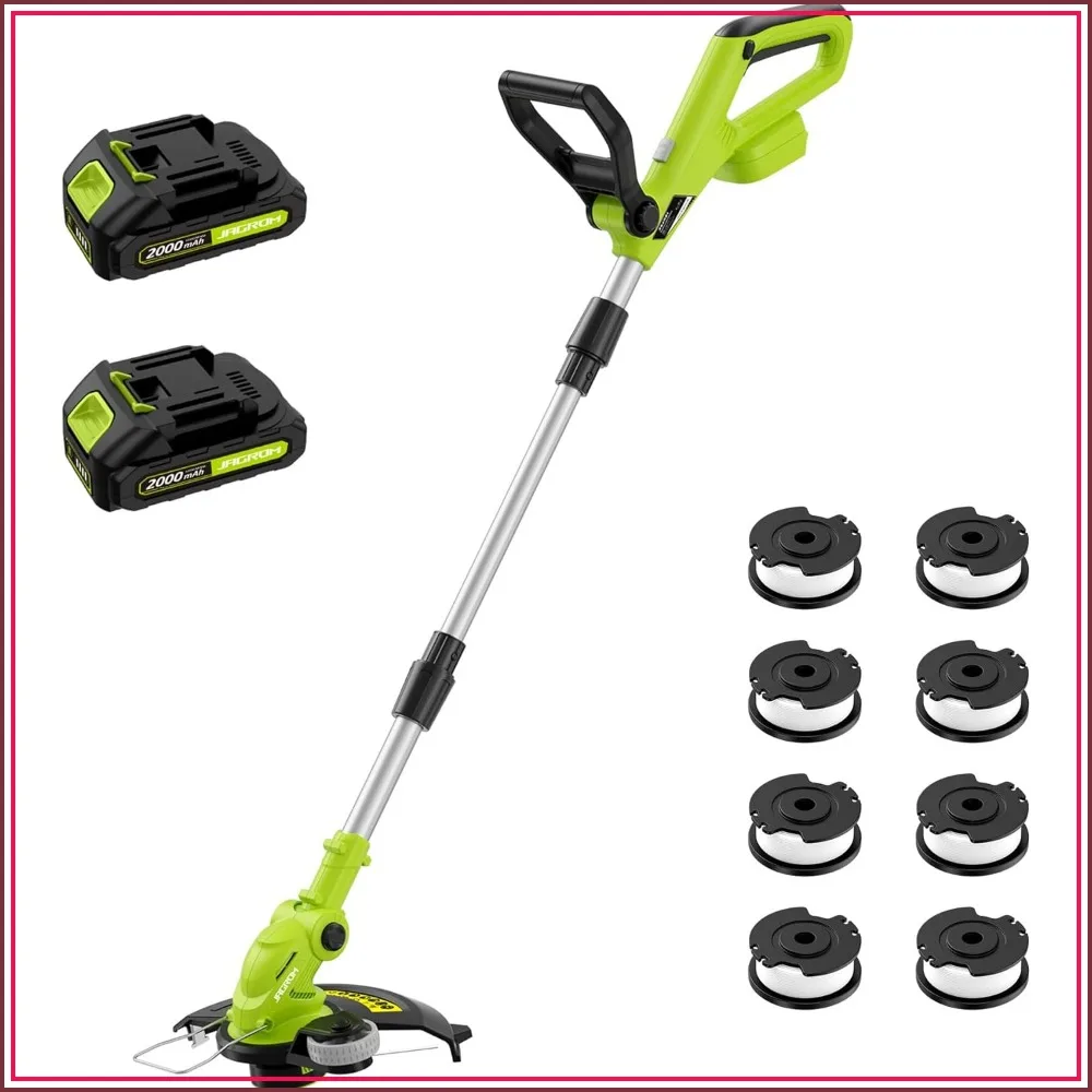 12" Cordless String Trimmer with 2 2.0Ah Battery & Charger, Electric Weed Wacker, 20V Lawn Mower Edger, Auto Line Feed Grass Cutter, Lightweight Garden Tool
12" Cordless String Trimmer with 2 2.0Ah Battery & Charger, Electric Weed Wacker, 20V Lawn Mower Edger, Auto Line Feed Grass Cutter, Lightweight Garden Tool