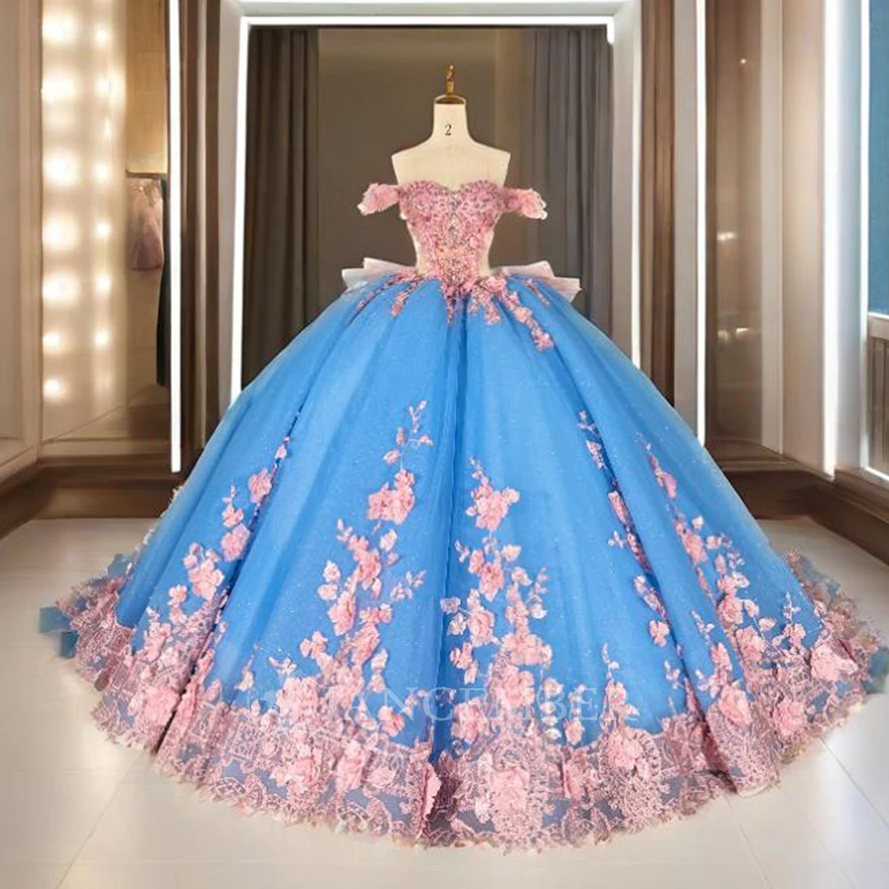 Customized Elegant Ball Gown Quinceanera Dresses Appliques Off Shoulder Prom Birthday Party Gowns Formal Vestido De Anos 15
Customized Elegant Ball Gown Quinceanera Dresses Appliques Off Shoulder Prom Birthday Party Gowns Formal Vestido De Anos 15