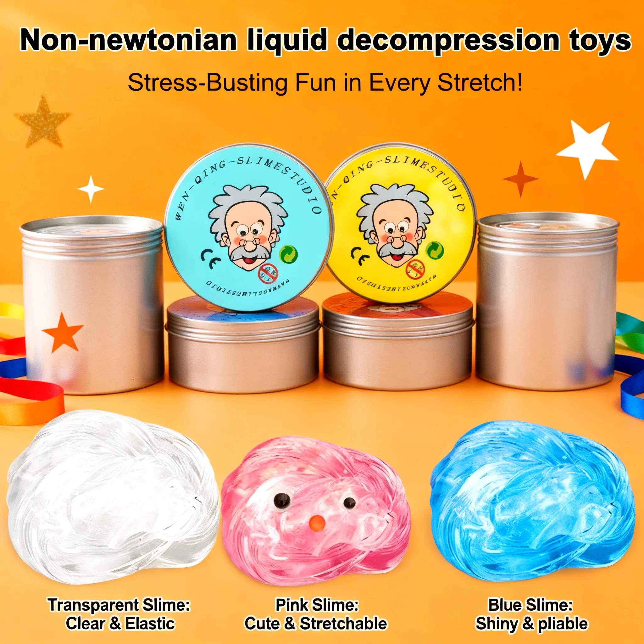 Colorful Non-Newtonian Liquid Decompression Toys Transparent Elastic Modeling Compound Non-Toxic Creative Crafts for Kids
Colorful Non-Newtonian Liquid Decompression Toys Transparent Elastic Modeling Compound Non-Toxic Creative Crafts for Kids