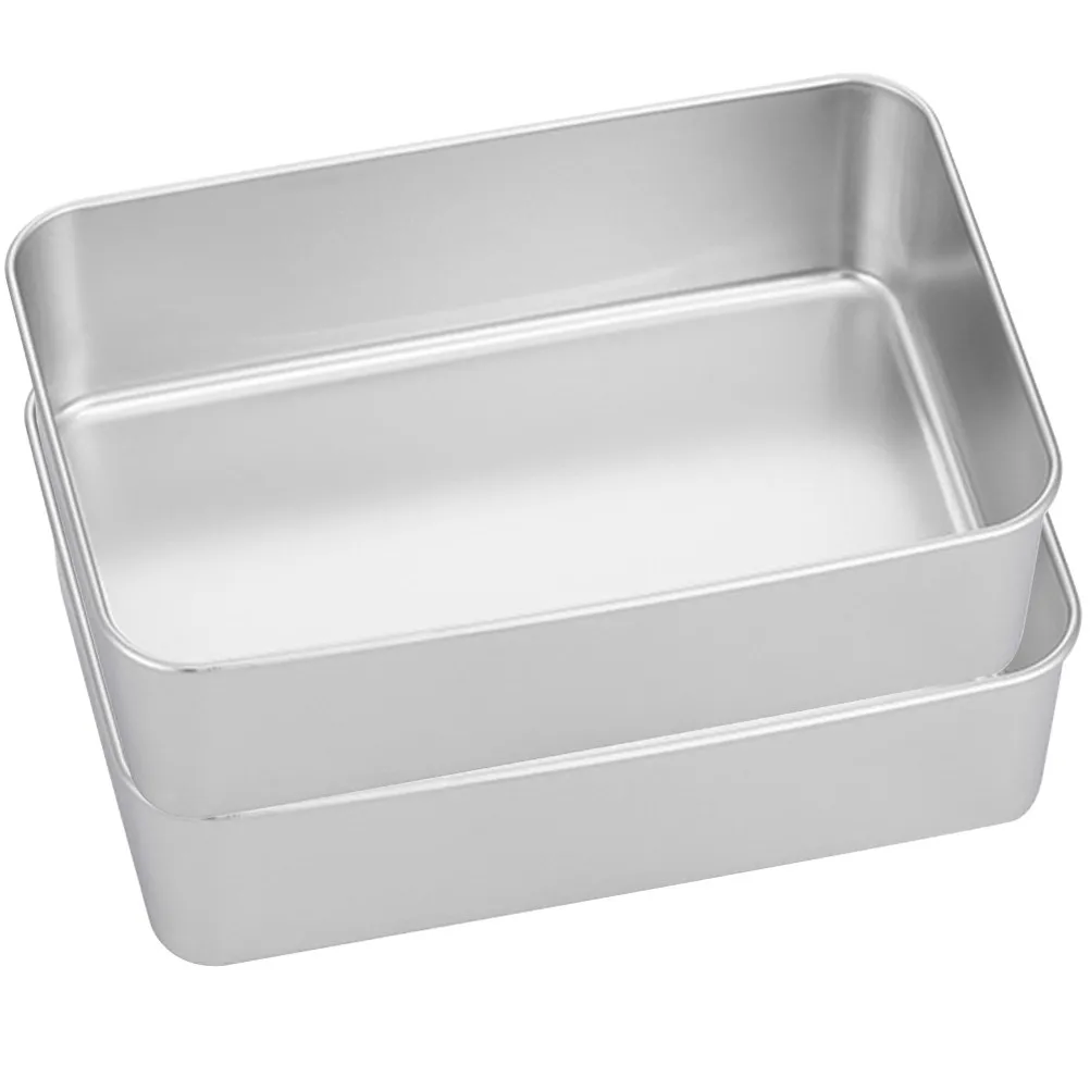 2Pcs Stainless Steel Baking Pan Fine Workmanship Nonstick Cake Pan for Bread Tiramisu Mousse Cake Tray Baking Molds
2Pcs Stainless Steel Baking Pan Fine Workmanship Nonstick Cake Pan for Bread Tiramisu Mousse Cake Tray Baking Molds