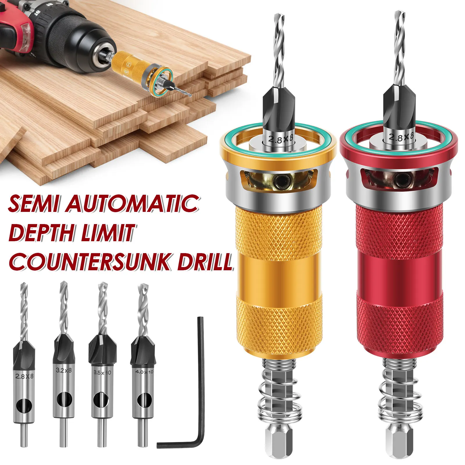 5 шт., деревообрабатывающий предел, четырехгранная зенковка, легированная головка, дрель с конусными отверстиями, регулируемая глубина, ступенчатая дрель, скрытая винтовая зенковка
5 шт., деревообрабатывающий предел, четырехгранная зенковка, легированная головка, дрель с конусными отверстиями, регулируемая глубина, ступенчатая дрель, скрытая винтовая зенковка