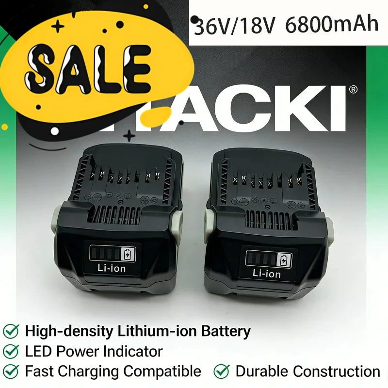 BSL36A18 MultiVolt 18V 6.8Ah/36V 3.0Ah Li-ion Rechargeable Battery for Hikoki Hitachi Metabo HPT Slide-type Power Tools Original
BSL36A18 MultiVolt 18V 6.8Ah/36V 3.0Ah Li-ion Rechargeable Battery for Hikoki Hitachi Metabo HPT Slide-type Power Tools Original