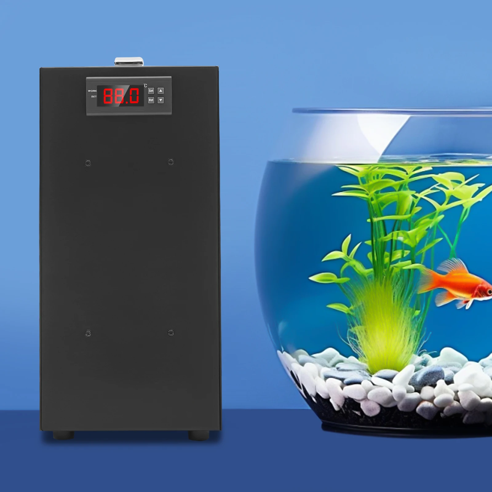 LCD Aquarium Chiller, Easy to Carry with Top Handle, Simple Operation for Shrimp/Corals/Fish Tanks, Stable Cooling for Aquatic L
LCD Aquarium Chiller, Easy to Carry with Top Handle, Simple Operation for Shrimp/Corals/Fish Tanks, Stable Cooling for Aquatic L