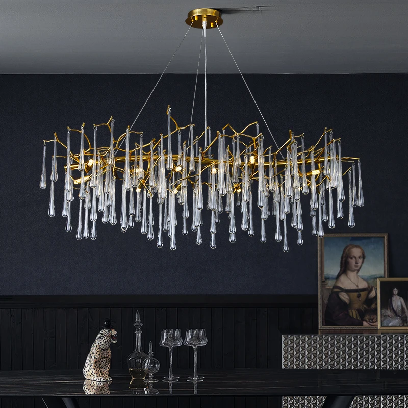 Artpad Ceiling Hanging Chandeliers Glass Gold Art Decor Bar Pendant Lights Modern for Dining Room Round Long Lamp with G9 Bulb
Artpad Ceiling Hanging Chandeliers Glass Gold Art Decor Bar Pendant Lights Modern for Dining Room Round Long Lamp with G9 Bulb