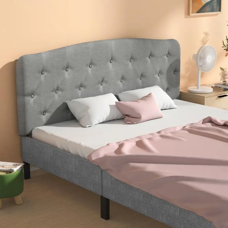 Faux Linen Headboard with Adjustable Heights-Light Gray
Faux Linen Headboard with Adjustable Heights-Light Gray