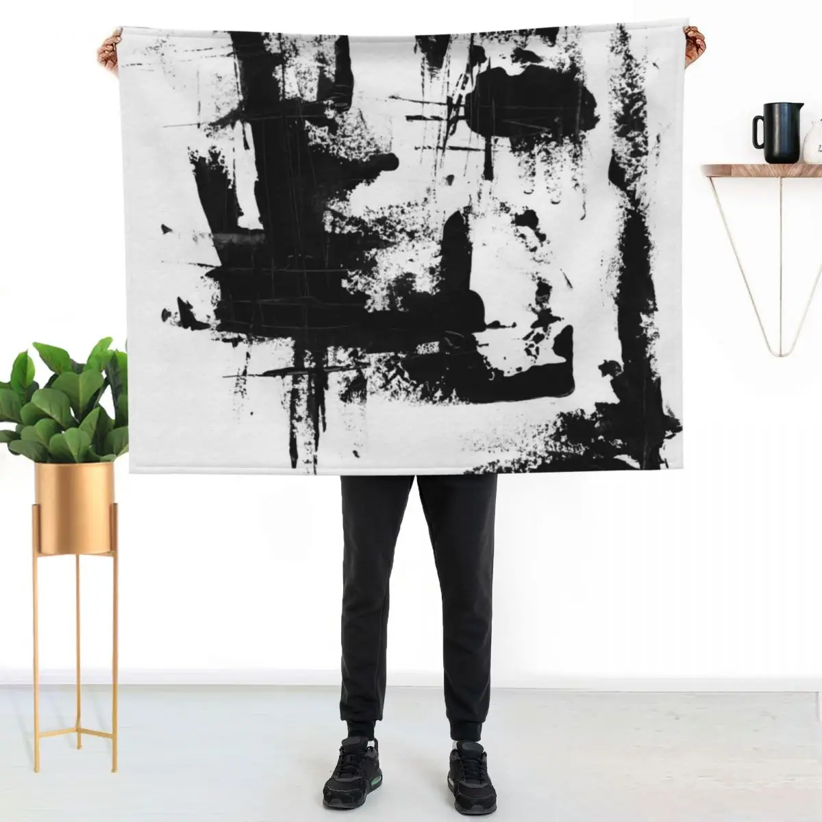 Black and white Abstract Throw Blanket Cozy Sofa Blanket for TV Watching Napping
Black and white Abstract Throw Blanket Cozy Sofa Blanket for TV Watching Napping