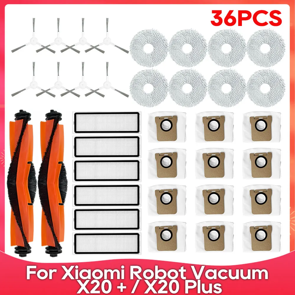 Compatible For ( Xiaomi Robot Vacuum X20 + / X20 Plus ) Part Accessory Main Side Brush Hepa Filter Mop Cloth Dust Bag
Compatible For ( Xiaomi Robot Vacuum X20 + / X20 Plus ) Part Accessory Main Side Brush Hepa Filter Mop Cloth Dust Bag