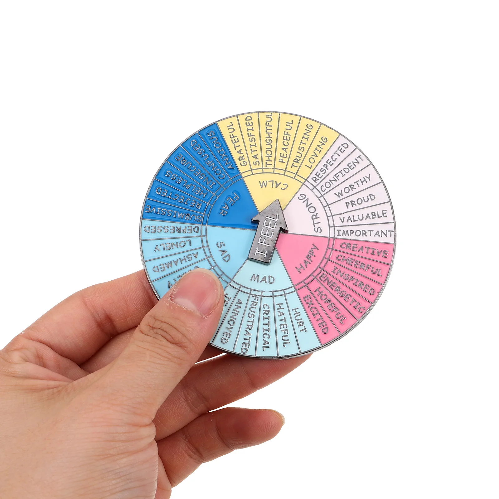Emotion Wheel Brooch Social Pin Accessory Colorful Mood Spinner Metal Feeling Wheel Novelty Brooch Lightweight Retro Ornaments
Emotion Wheel Brooch Social Pin Accessory Colorful Mood Spinner Metal Feeling Wheel Novelty Brooch Lightweight Retro Ornaments