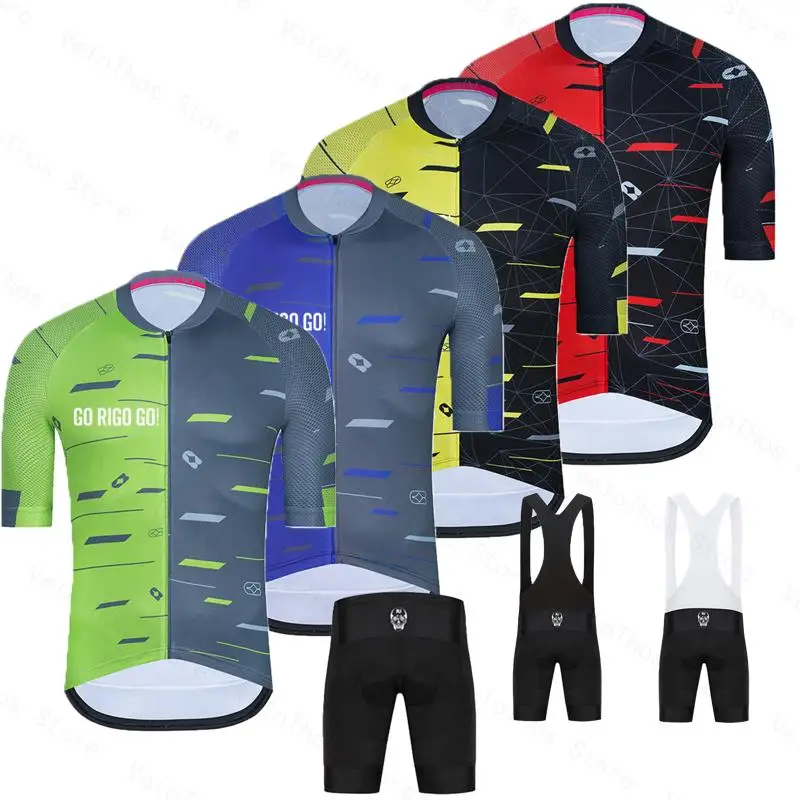 go rigo go Cycling Set Men Summer Breathable Short sleeve Jersey and Bib Shorts Pro Race Bicycle Clothing Suit MTB Ropa Maillot
go rigo go Cycling Set Men Summer Breathable Short sleeve Jersey and Bib Shorts Pro Race Bicycle Clothing Suit MTB Ropa Maillot