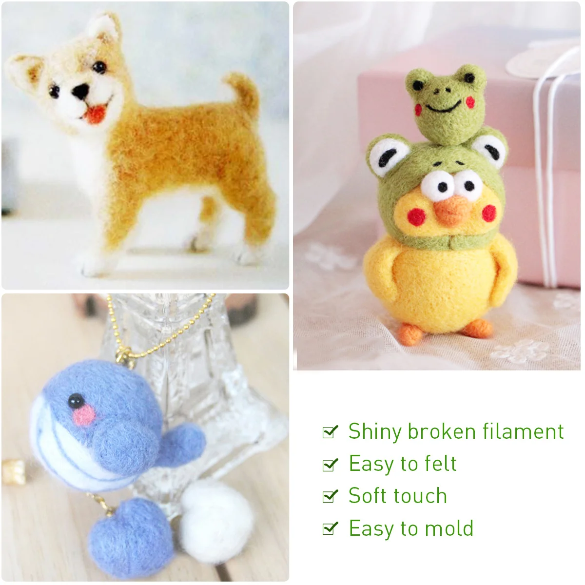 36 Colors Wool Roving Felting Wool for Needle Felting DIY Crafts Reusable Pouch Assorted Felt Fiber for Jewelry Wall Hanging 
36 Colors Wool Roving Felting Wool for Needle Felting DIY Crafts Reusable Pouch Assorted Felt Fiber for Jewelry Wall Hanging