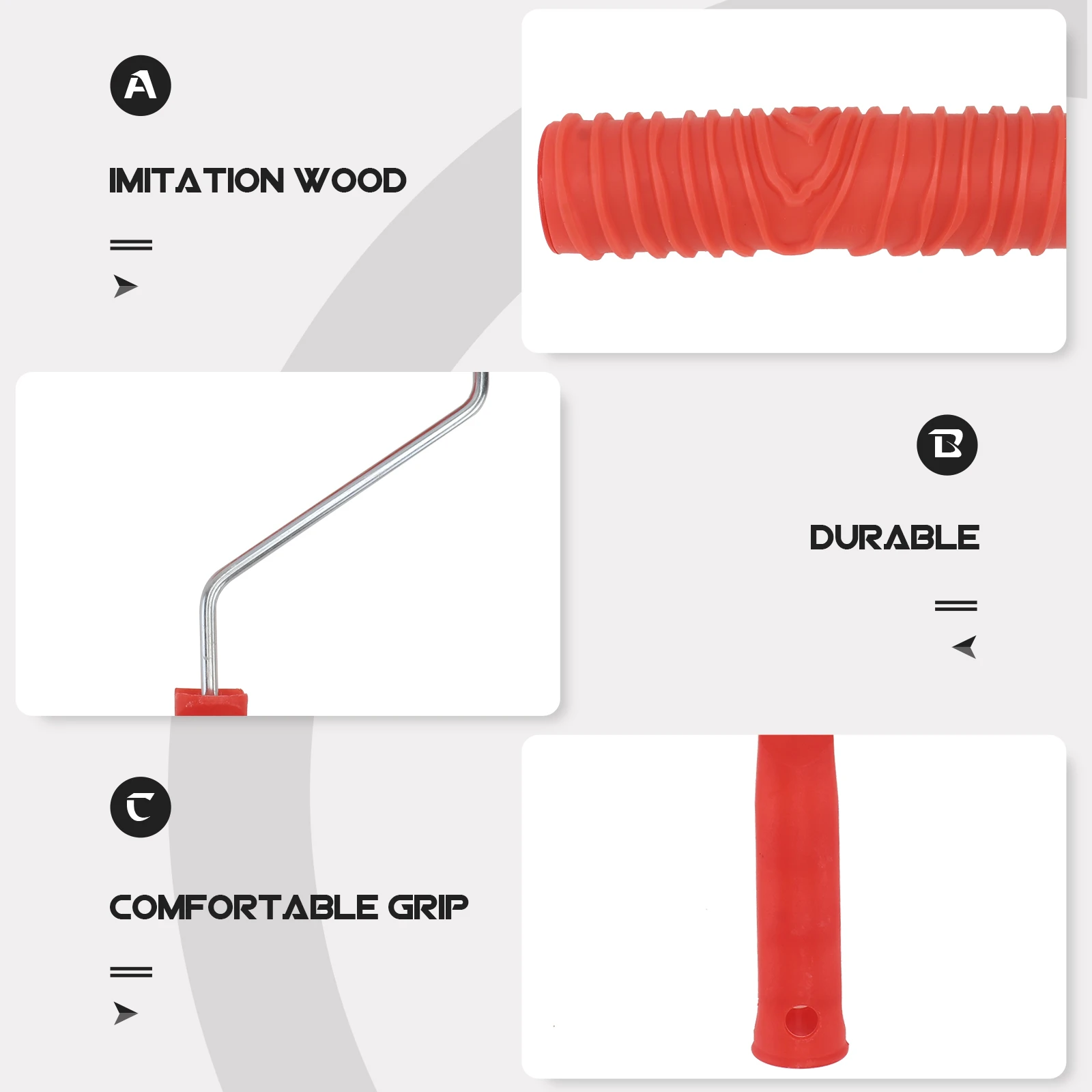 7 inch Handle Paint Wall Decoration Painting Roller 15x3cm Cover 17 5x5cm DIY Wall Decoration Tool Wood Grain Paint Roller
7 inch Handle Paint Wall Decoration Painting Roller 15x3cm Cover 17 5x5cm DIY Wall Decoration Tool Wood Grain Paint Roller