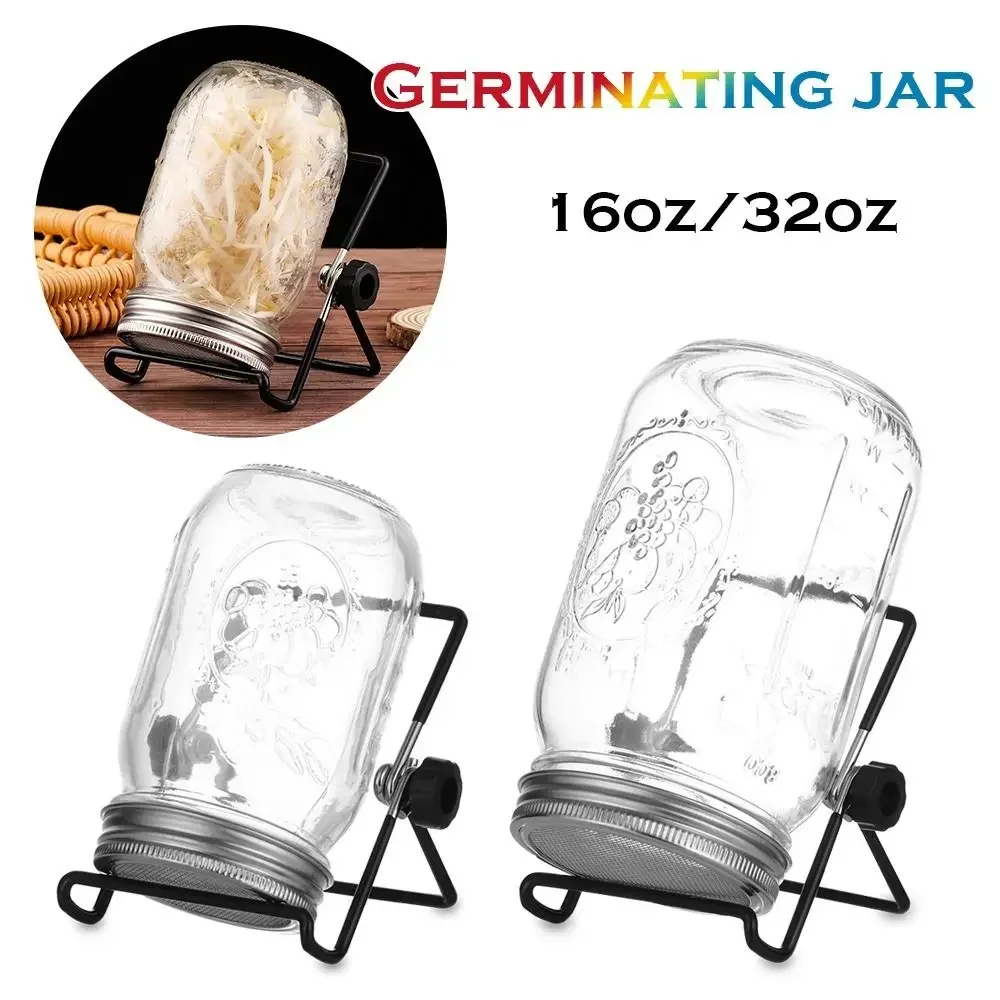 16/32oz Sprouting Jars with Screen Lids Sprouts Growing Kit Wide Mouth Mason Jar Seed Germination Kit Indoor Sprouter Set
16/32oz Sprouting Jars with Screen Lids Sprouts Growing Kit Wide Mouth Mason Jar Seed Germination Kit Indoor Sprouter Set