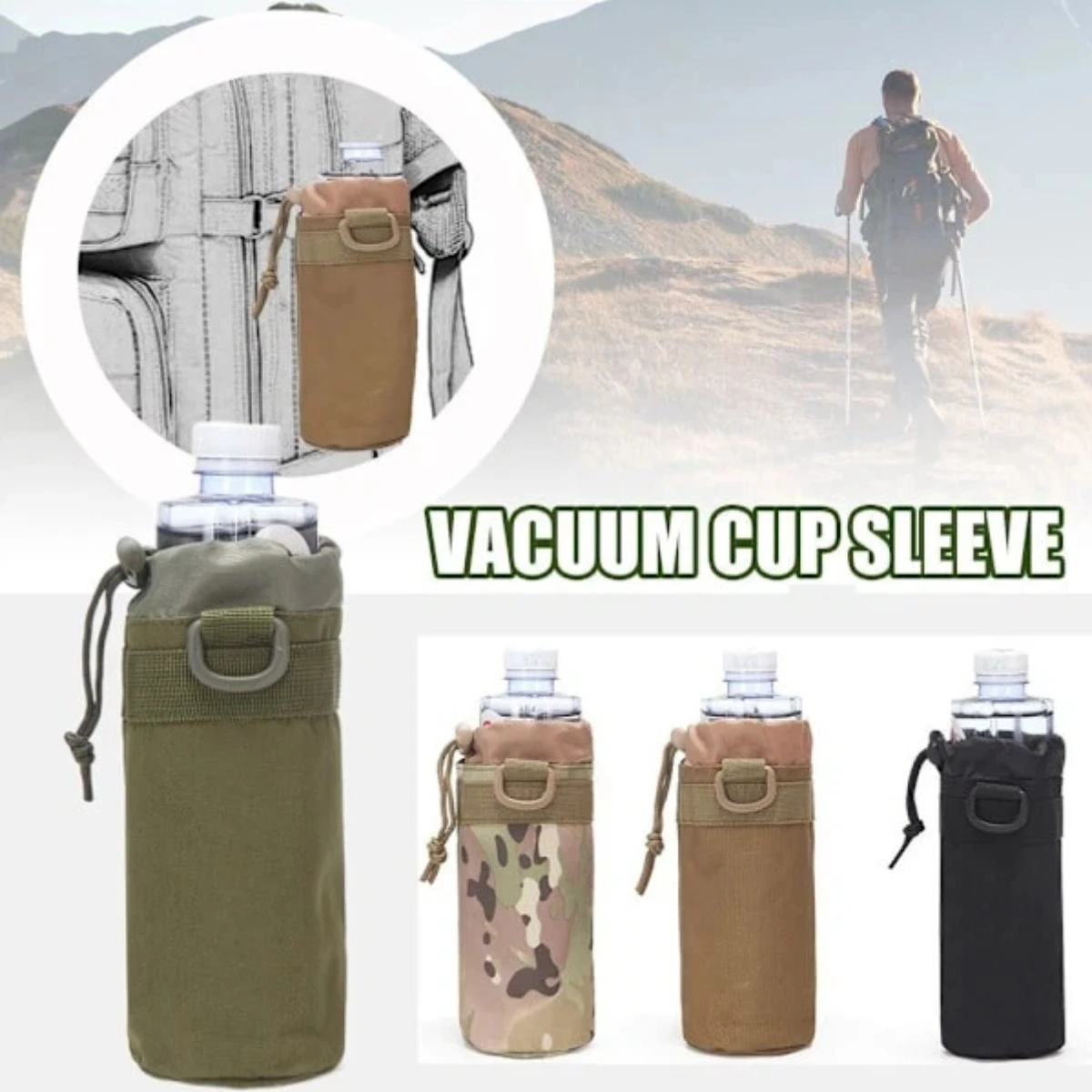 Tactical Molle Water Bottle Bag Pouch Holder Outdoor Travel Camping Hiking Cycling Fishing Hunting Water Bottle Kettle Carrier
Tactical Molle Water Bottle Bag Pouch Holder Outdoor Travel Camping Hiking Cycling Fishing Hunting Water Bottle Kettle Carrier