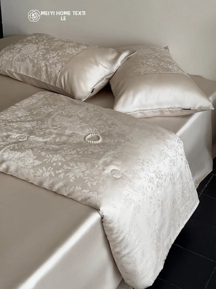Ultra-Light Luxury Summer Cooling Silk Four-Piece Bedding Set 60S Ultra-Soft Lyocell Bare Sleep Embroidered Ice Silk Cool Fee...
Ultra-Light Luxury Summer Cooling Silk Four-Piece Bedding Set 60S Ultra-Soft Lyocell Bare Sleep Embroidered Ice Silk Cool Fee...