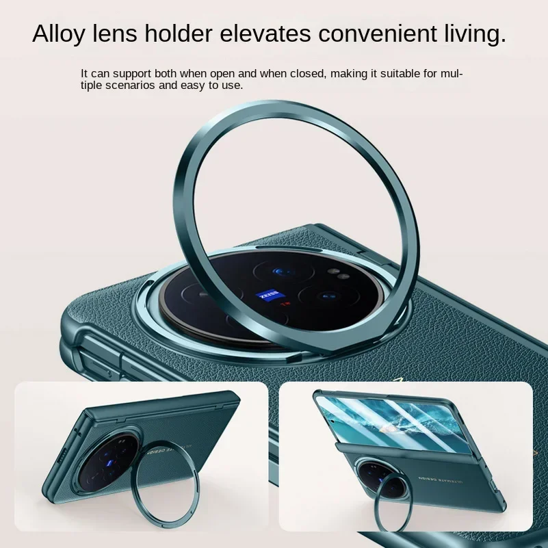 For VIVO X Fold 6 Luxury Leather With Front Screen Tempered Glass Protector Case Spring Hinged Camera Holder Cover
For VIVO X Fold 6 Luxury Leather With Front Screen Tempered Glass Protector Case Spring Hinged Camera Holder Cover
