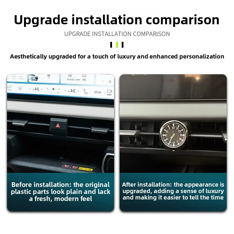 for Toyota RAV4 2026 Central Control Air Vent Car Clock Decoration Car Interior Upgrade Styling Trim Modification Accessories
for Toyota RAV4 2026 Central Control Air Vent Car Clock Decoration Car Interior Upgrade Styling Trim Modification Accessories