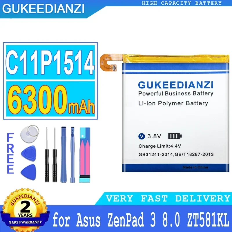 Environmentally Friendly Lightweight 6300mAh Tablet Battery For Asus Zenpad 3 8.0,Z8 XLTE,ZT581KL,P008,Z581KL C11P1514
Environmentally Friendly Lightweight 6300mAh Tablet Battery For Asus Zenpad 3 8.0,Z8 XLTE,ZT581KL,P008,Z581KL C11P1514