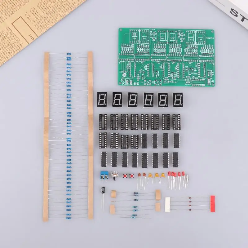 1set DIY Alarm Clock Soldering Practice Kit 4.5V-5.5V DC 6 Digits DIY Clock Kit Auto Display Time For Students And Diyers
1set DIY Alarm Clock Soldering Practice Kit 4.5V-5.5V DC 6 Digits DIY Clock Kit Auto Display Time For Students And Diyers