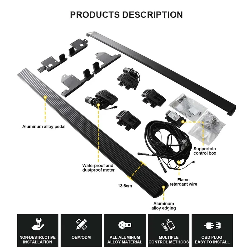 High Quality Auto Power Running Board Car Automatic Retractable Electric Side Step For Q8 2018-2021
High Quality Auto Power Running Board Car Automatic Retractable Electric Side Step For Q8 2018-2021