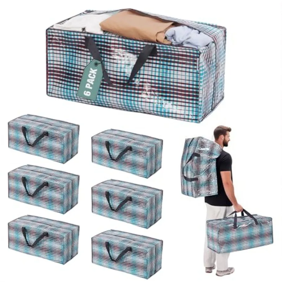 Extra Large Moving Bags with Zippers and Carrying Handles Back Straps, Heavy-Duty Storage Tote for Space Saving and Storage, Al
Extra Large Moving Bags with Zippers and Carrying Handles Back Straps, Heavy-Duty Storage Tote for Space Saving and Storage, Al