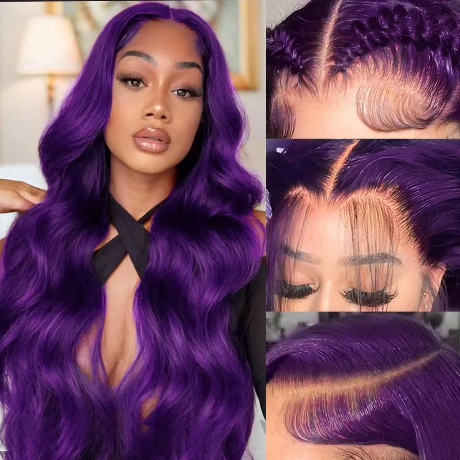 Purple Lace Front Wigs Human Hair 13*4 Lace Frontal Human Hair Wigs For Black Women Pre Plucked With Baby Hair 200 Density
Purple Lace Front Wigs Human Hair 13*4 Lace Frontal Human Hair Wigs For Black Women Pre Plucked With Baby Hair 200 Density