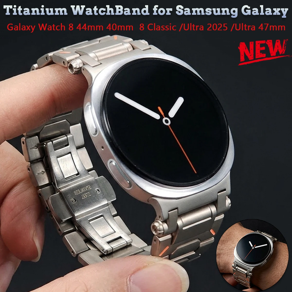 Titanium Bracelet for Samsung Galaxy Watch 8 44mm 40mm 8 Classic 46mm Luxury Strap for Galaxy Watch ULTRA 2025 2024 WatchBand
Titanium Bracelet for Samsung Galaxy Watch 8 44mm 40mm 8 Classic 46mm Luxury Strap for Galaxy Watch ULTRA 2025 2024 WatchBand
