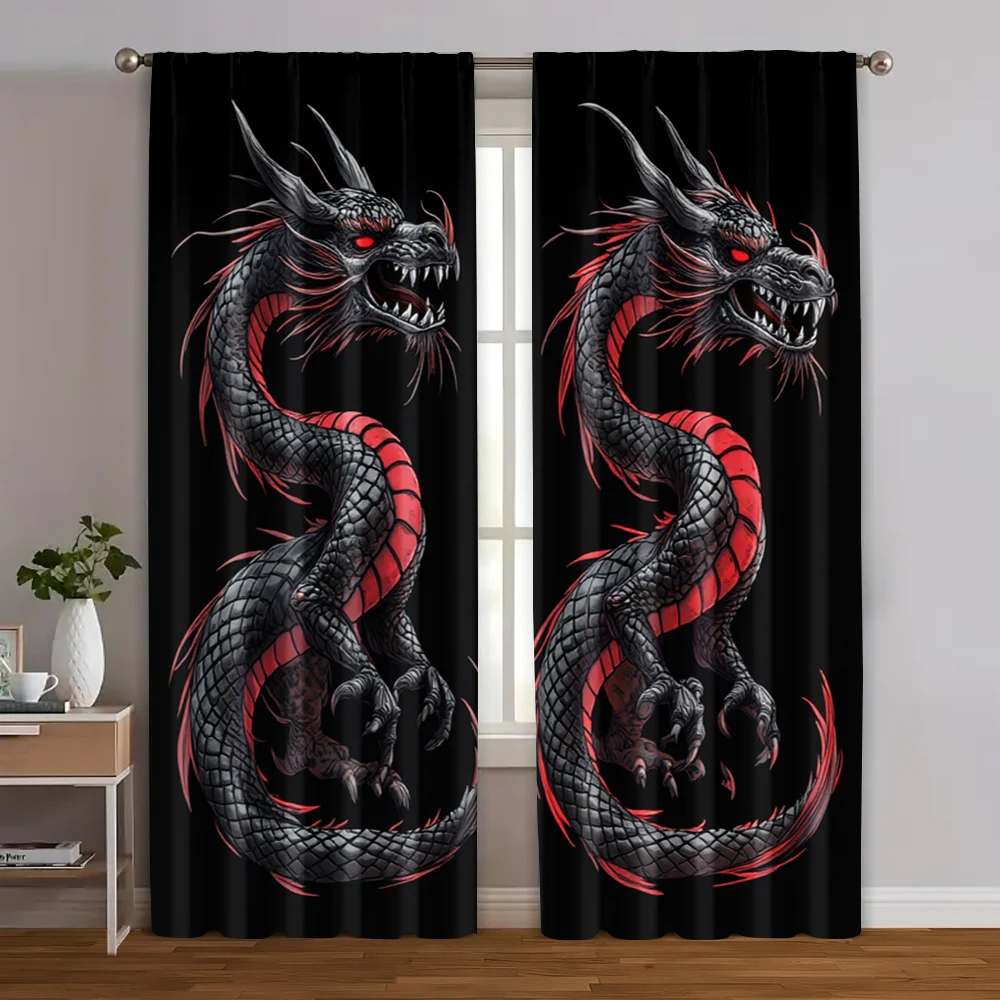 2pcs, Curtain Set Cool Chinese Dragon Versatile Polyester Fabric (without rod) Stuff Clearance Ldeal for Various Rooms,
2pcs, Curtain Set Cool Chinese Dragon Versatile Polyester Fabric (without rod) Stuff Clearance Ldeal for Various Rooms,