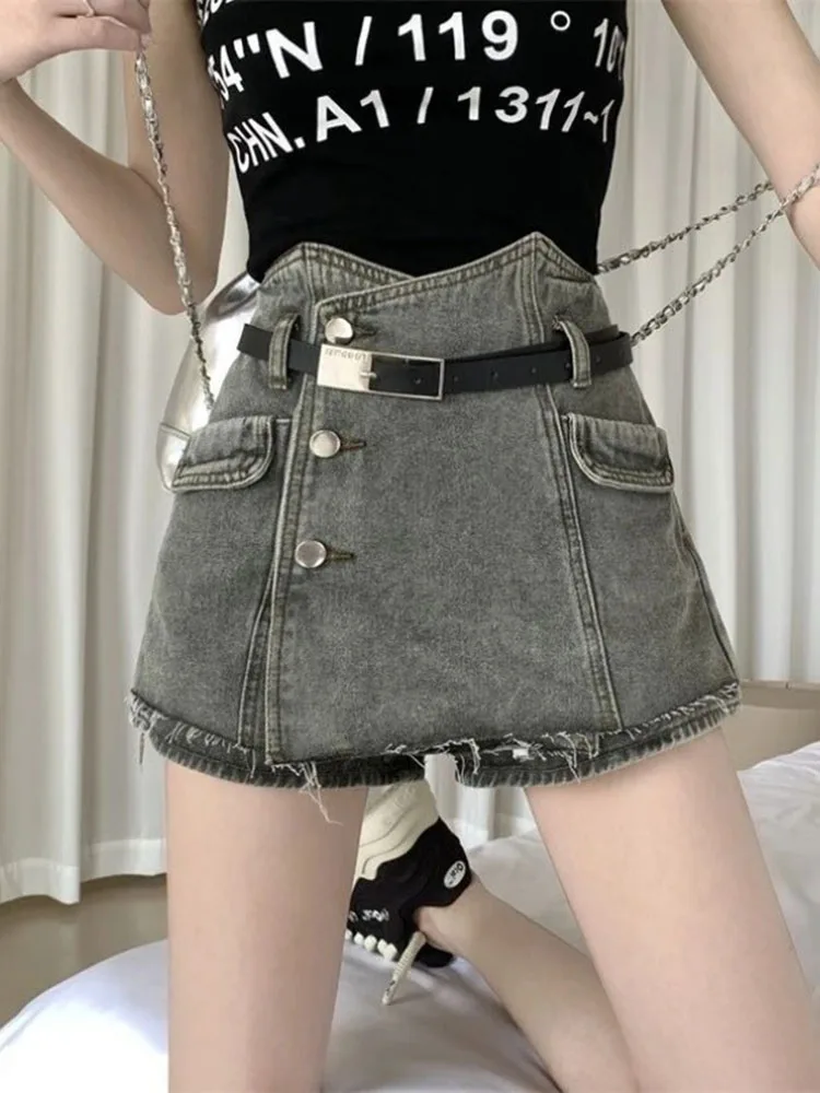 Women's High Waist Asymmetrical A Line Denim Mini Skirt Trendy Versatile Summer Short Skirt
Women's High Waist Asymmetrical A Line Denim Mini Skirt Trendy Versatile Summer Short Skirt