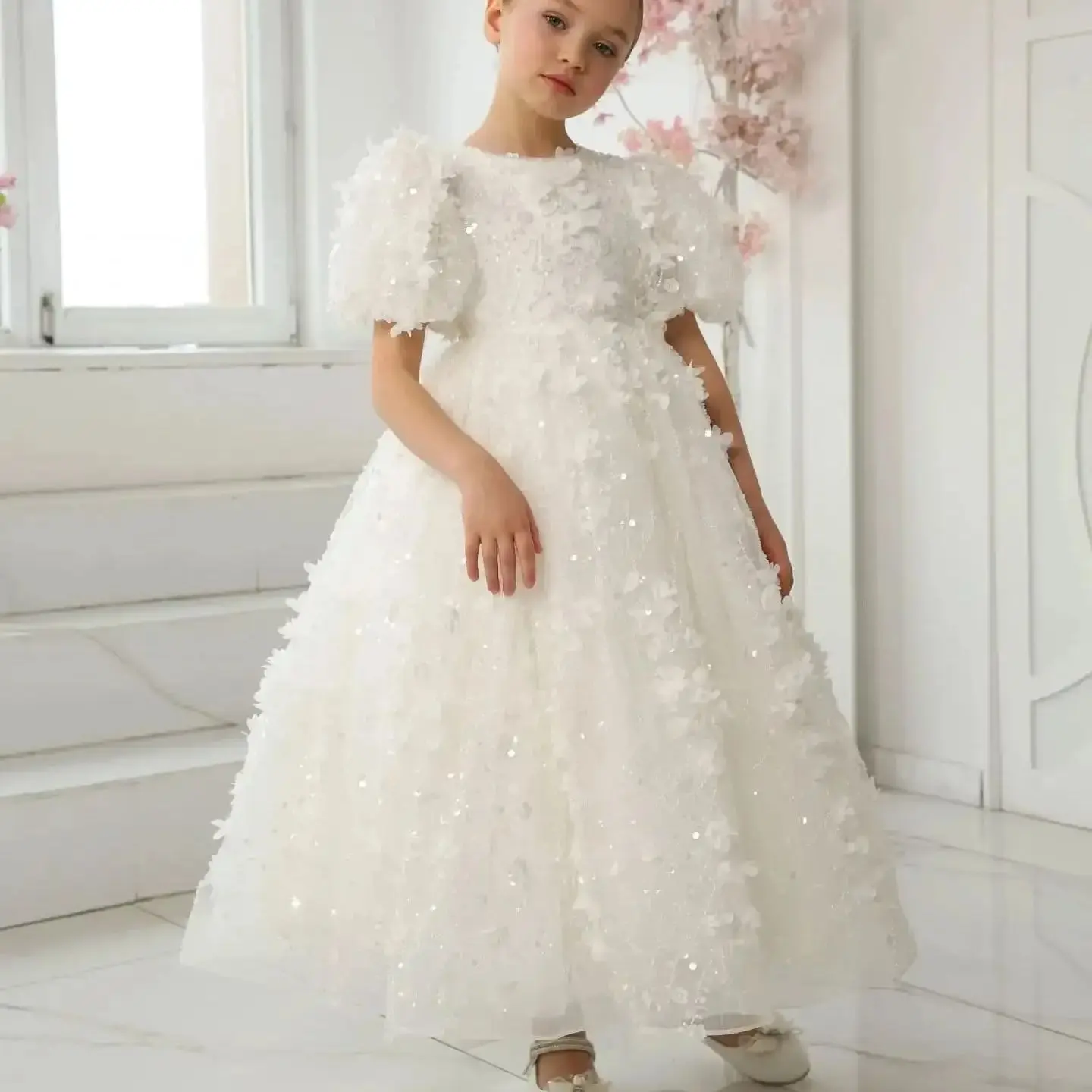 White Flower Girl Dresses For Wedding Butterflies Sequins Baby Girl Birthday Party Tulle Dress Princess Prom Pageant Dresses
White Flower Girl Dresses For Wedding Butterflies Sequins Baby Girl Birthday Party Tulle Dress Princess Prom Pageant Dresses